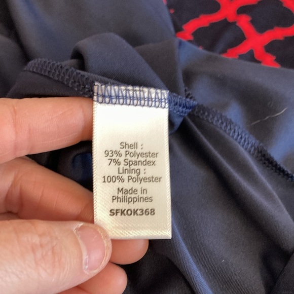 NWT Mix by 41 Hawthorne StitchFix Kassidy Faux Wrap Dress Red Navy - Picture 11 of 12